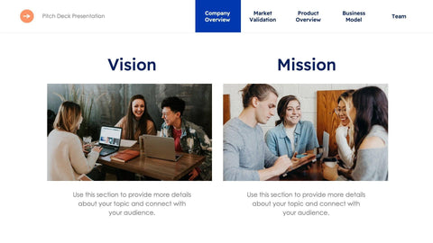 Business-Proposal-Deck Slides Royal Blue Light Orange Minimal and Simple Presentation Business Proposal Template S10072201 powerpoint-template keynote-template google-slides-template infographic-template