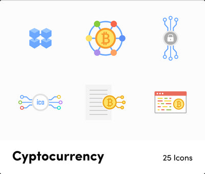 Cyptocurrency Flat Vector Icons S11262103-Icons-Cyptocurrency-Flat-Vector-Icons-Powerpoint-Keynote-Google-Slides-Adobe-Illustrator-Infografolio