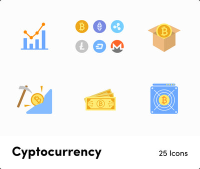 Cyptocurrency Flat Vector Icons S11262104-Icons-Cyptocurrency-Flat-Vector-Icons-Powerpoint-Keynote-Google-Slides-Adobe-Illustrator-Infografolio