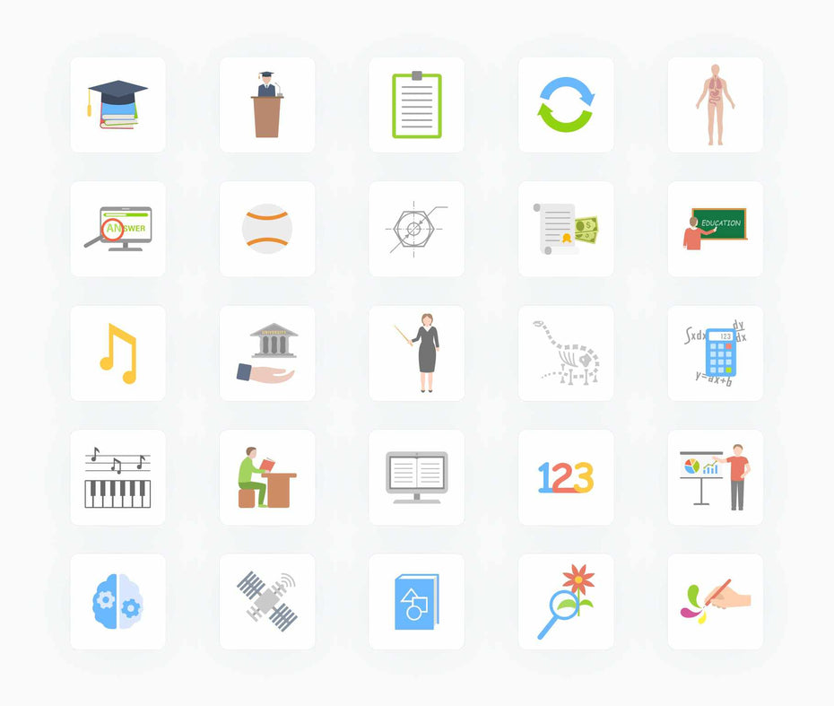 Education-Flat-Vector-Icons Icons Education Flat Vector Icons S01142205 powerpoint-template keynote-template google-slides-template infographic-template