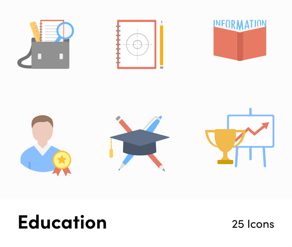 Education-Flat-Vector-Icons Icons Education Flat Vector Icons S01142209 powerpoint-template keynote-template google-slides-template infographic-template