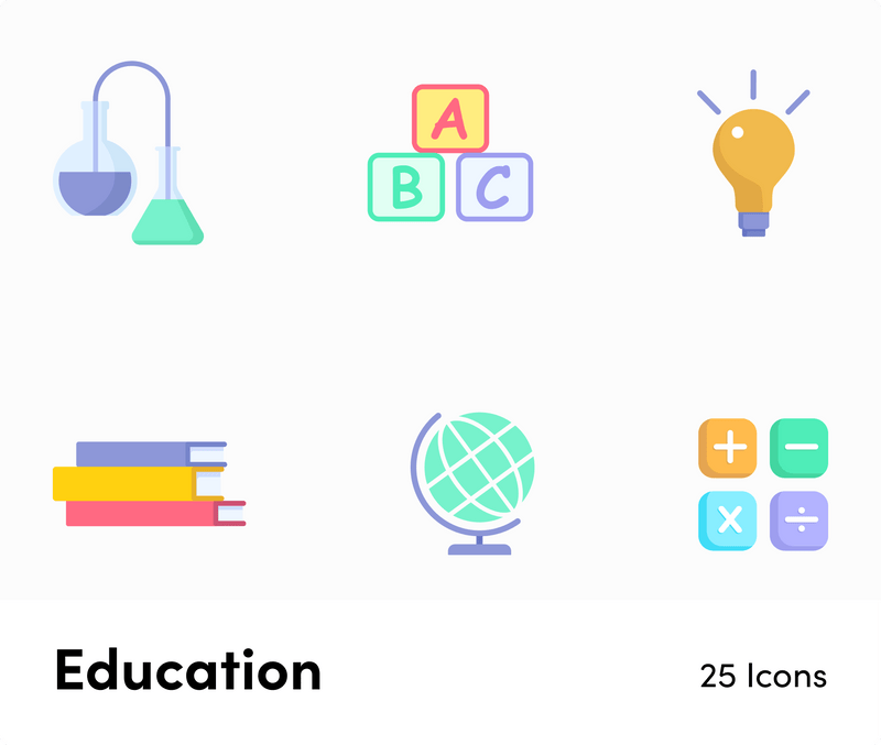 Education-Flat-Vector-Icons Icons Education Flat Vector Icons S04142202 powerpoint-template keynote-template google-slides-template infographic-template