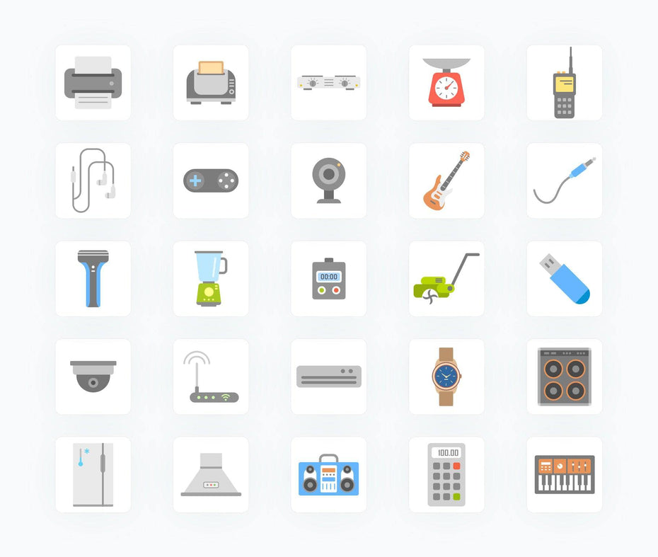Electronics-Flat-Vector-Icons Icons Electronics Flat Vector Icons S02142204 powerpoint-template keynote-template google-slides-template infographic-template