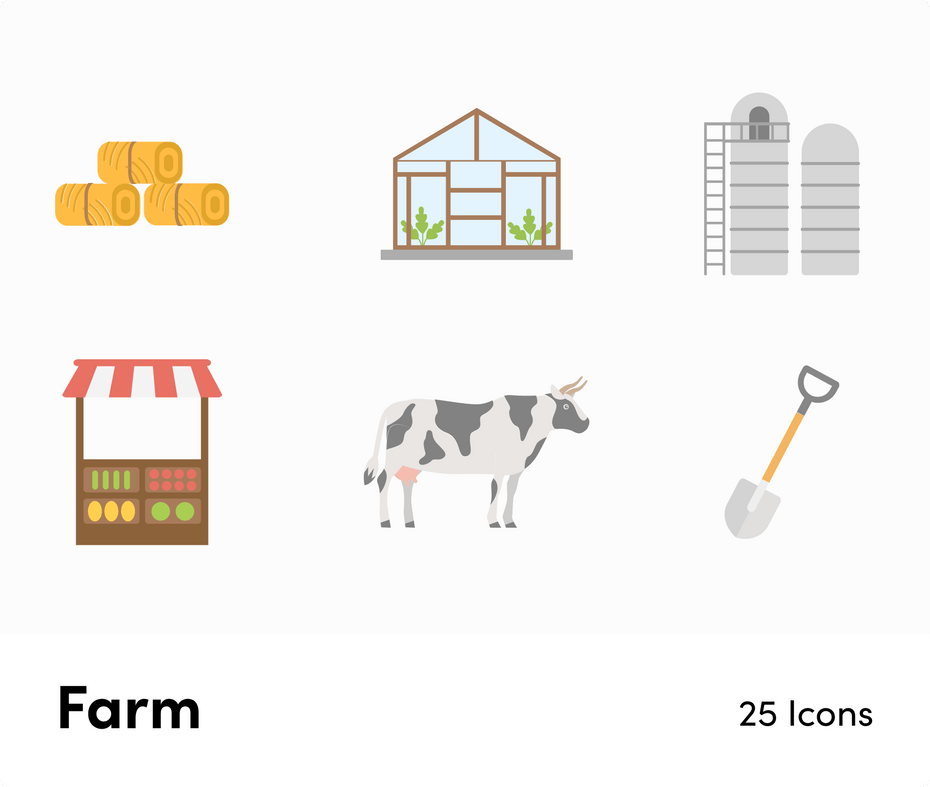 Farm-Flat-Vector-Icons Icons Farm Flat Vector Icons S01192204 powerpoint-template keynote-template google-slides-template infographic-template