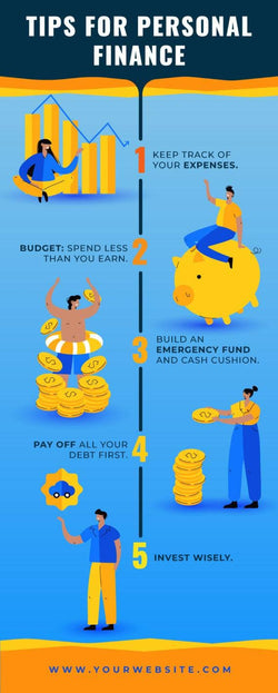 Finance-Infographics Infographics Blue Tips for Personal Finance Infographic Template powerpoint-template keynote-template google-slides-template infographic-template