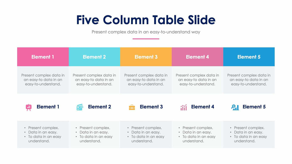 Five Column Table-Slides Slides Five Column Table Slide Infographic Template S12232104 powerpoint-template keynote-template google-slides-template infographic-template