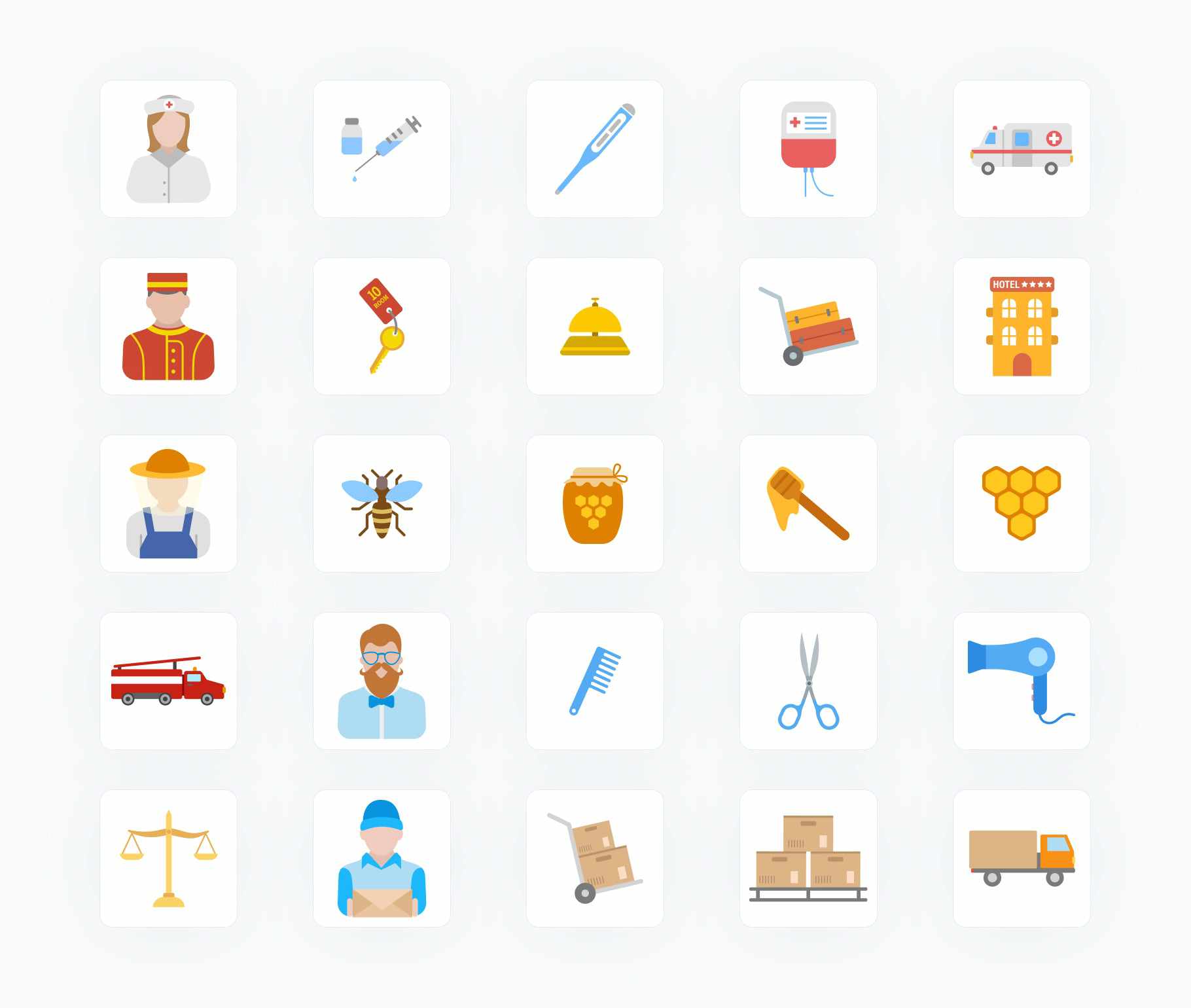 Job Types-Flat-Vector-Icons Icons Job Types Flat Vector Icons S12082102 powerpoint-template keynote-template google-slides-template infographic-template