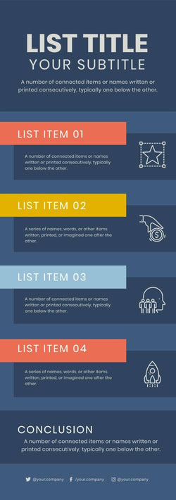 List-Infographics Infographics Blue List Infographic Template powerpoint-template keynote-template google-slides-template infographic-template