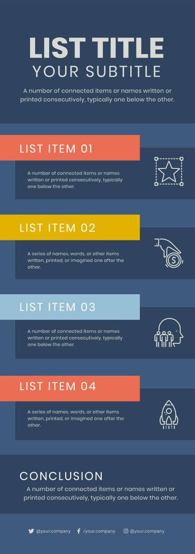 List-Infographics Infographics Blue List Infographic Template powerpoint-template keynote-template google-slides-template infographic-template