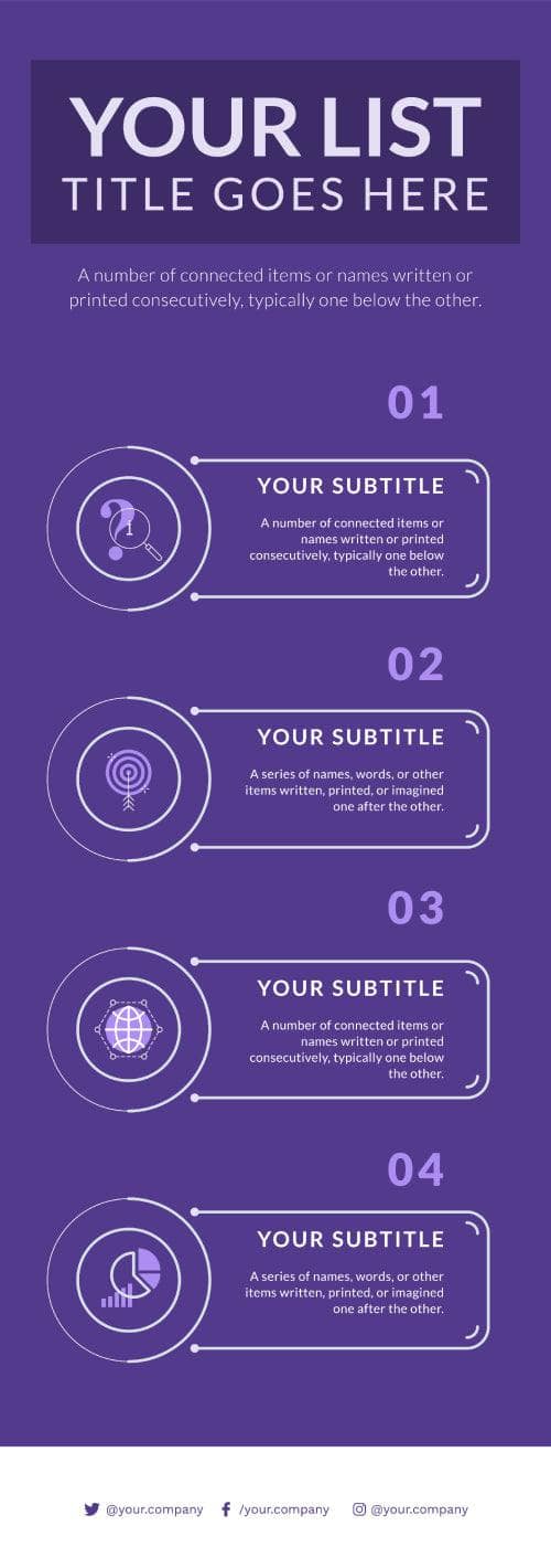 List-Infographics Infographics Violet List Infographic Template powerpoint-template keynote-template google-slides-template infographic-template