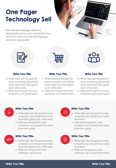 One-Pagers-Infographics Infographics One Pager Technology Sell Document Report powerpoint-template keynote-template google-slides-template infographic-template