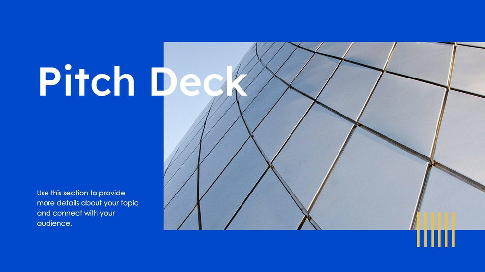 Pitch-Deck-Slides Slides Blue Light Yellow Luxury and Professional Presentation Pitch Deck Template S10032201 powerpoint-template keynote-template google-slides-template infographic-template