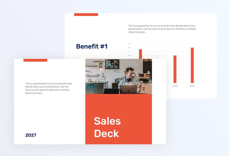 Pitch-Deck-Slides Slides Orange and Blue Minimal and Professional Presentation Sales Deck Template S11022201 powerpoint-template keynote-template google-slides-template infographic-template