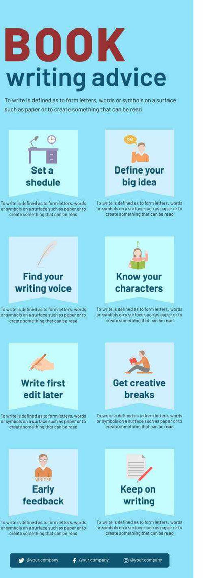 Writers Book Infographics V4-Reading-Powerpoint-Keynote-Google-Slides-Adobe-Illustrator-Infografolio