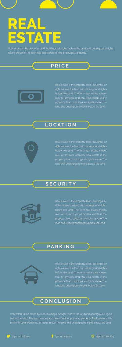 Dark Blue and Greenish Yellow Corporate and Bold Real Estate Infographic Template-Real Estate-Powerpoint-Keynote-Google-Slides-Adobe-Illustrator-Infografolio