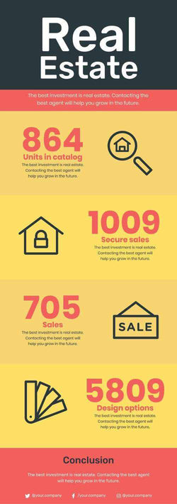 Light Yellow and Soft Red Simple and Minimalist Real Estate Infographic Template-Real Estate-Powerpoint-Keynote-Google-Slides-Adobe-Illustrator-Infografolio