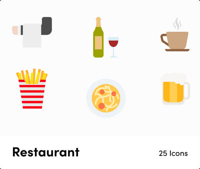 Restaurant-Flat-Vector-Icons Icons Restaurant Flat Vector Icons S12092103 powerpoint-template keynote-template google-slides-template infographic-template