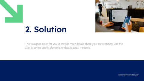 Sales-Deck Slides Green Dark Blue Clean and Professional Presentation Sales Deck Template S11022201 powerpoint-template keynote-template google-slides-template infographic-template