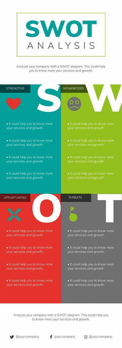 SWOT Infographics V3-SWOT-Powerpoint-Keynote-Google-Slides-Adobe-Illustrator-Infografolio