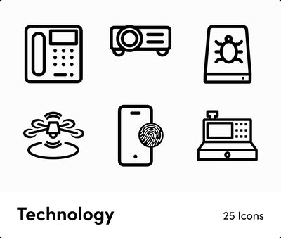 Technology-Outline-Vector-Icons Icons Technology Outline Vector Icons S12162104 powerpoint-template keynote-template google-slides-template infographic-template