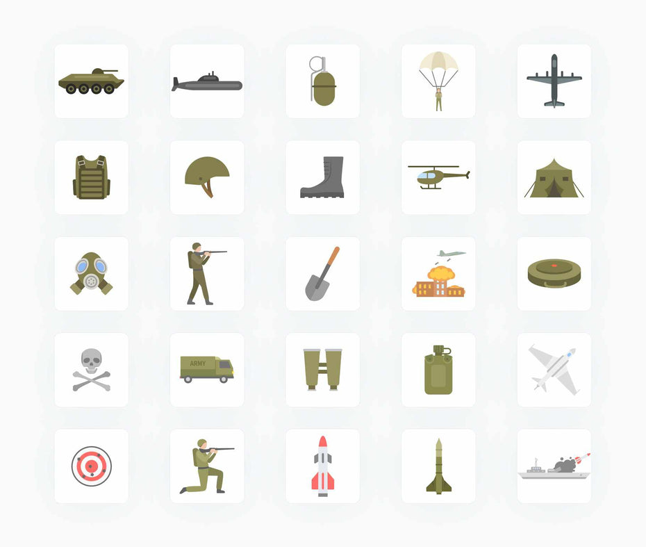 War-Flat-Vector-Icons Icons War Flat Vector Icons S01142201 powerpoint-template keynote-template google-slides-template infographic-template