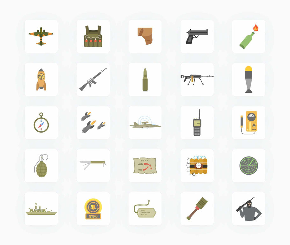War-Flat-Vector-Icons Icons War Flat Vector Icons S01142202 powerpoint-template keynote-template google-slides-template infographic-template
