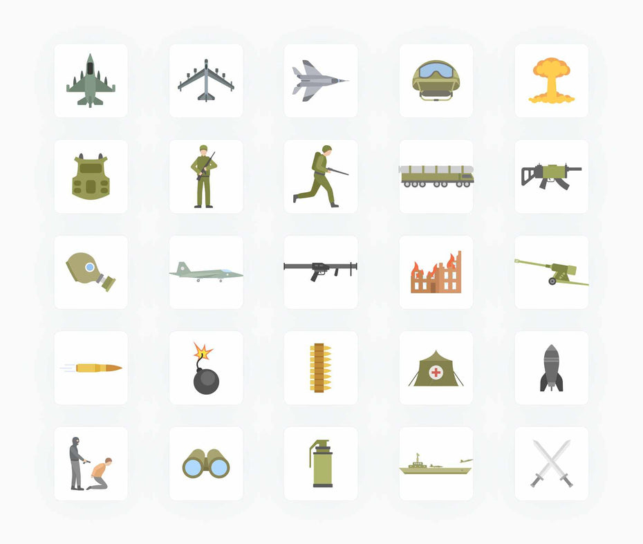 War-Flat-Vector-Icons Icons War Flat Vector Icons S01142203 powerpoint-template keynote-template google-slides-template infographic-template