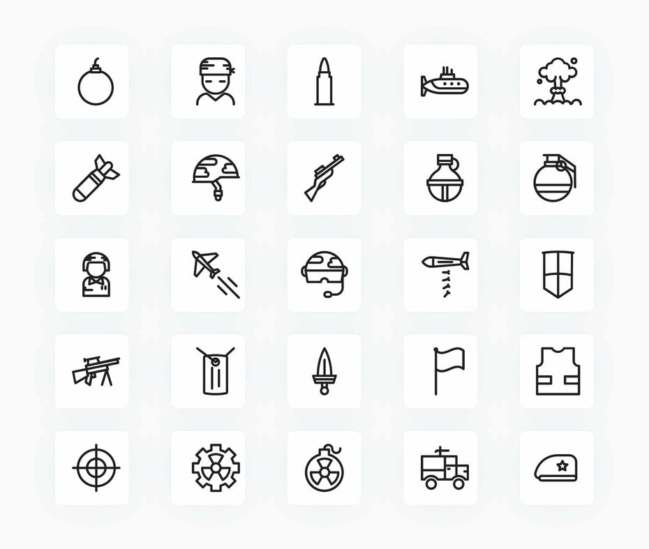 War-Outline-Vector-Icons Icons War Outline Vector Icons S12222101 powerpoint-template keynote-template google-slides-template infographic-template