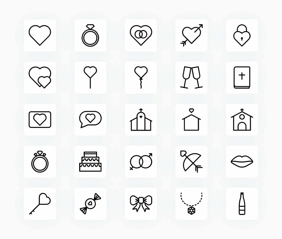 Wedding-Outline-Vector-Icons Icons Wedding Outline Vector Icons S12222101 powerpoint-template keynote-template google-slides-template infographic-template