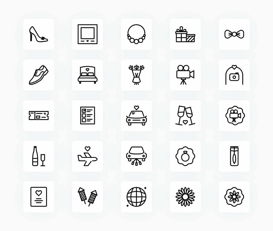 Wedding-Outline-Vector-Icons Icons Wedding Outline Vector Icons S12222104 powerpoint-template keynote-template google-slides-template infographic-template